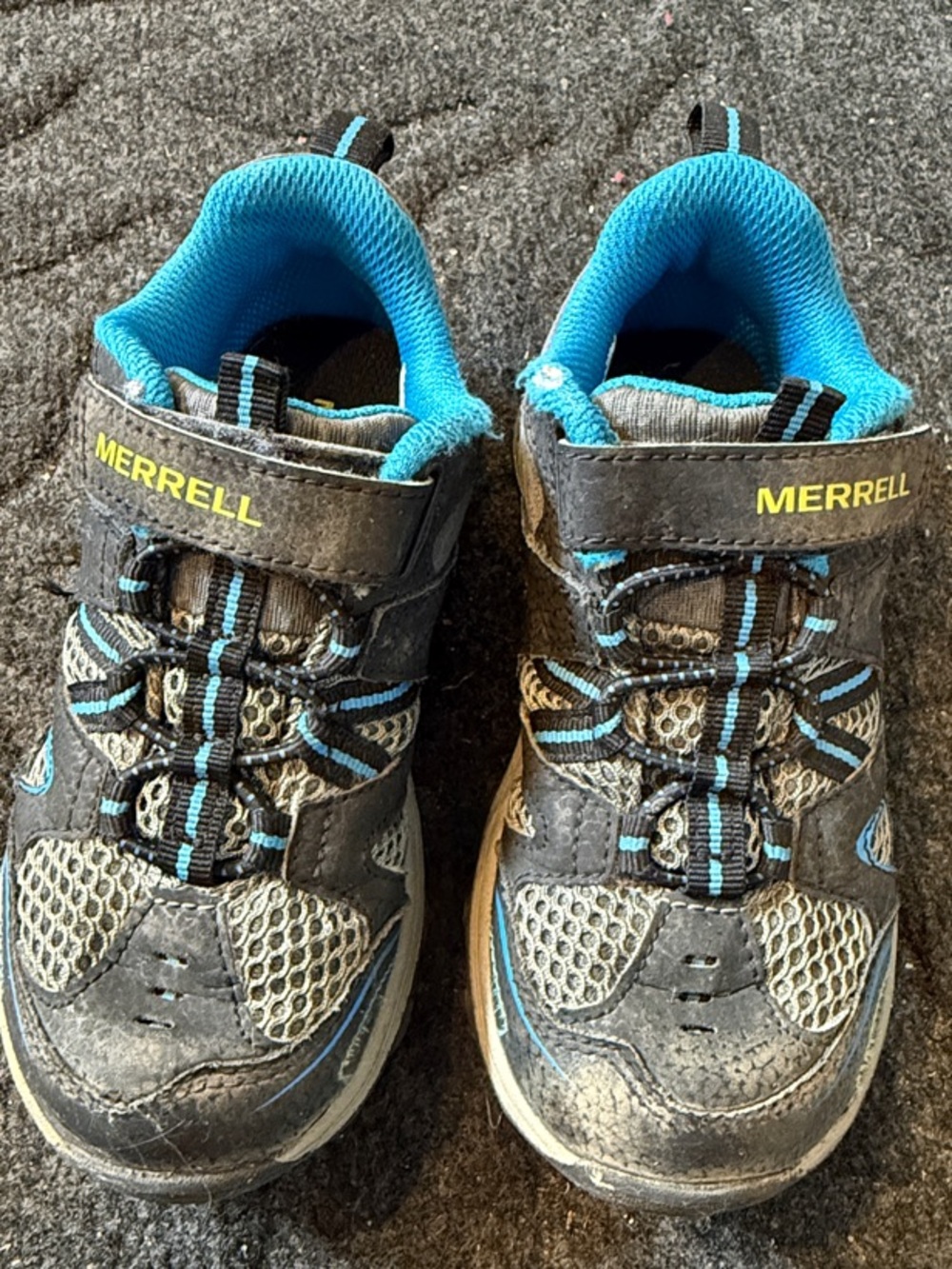 Merrell Kids Black and Blue Trail Sneakers